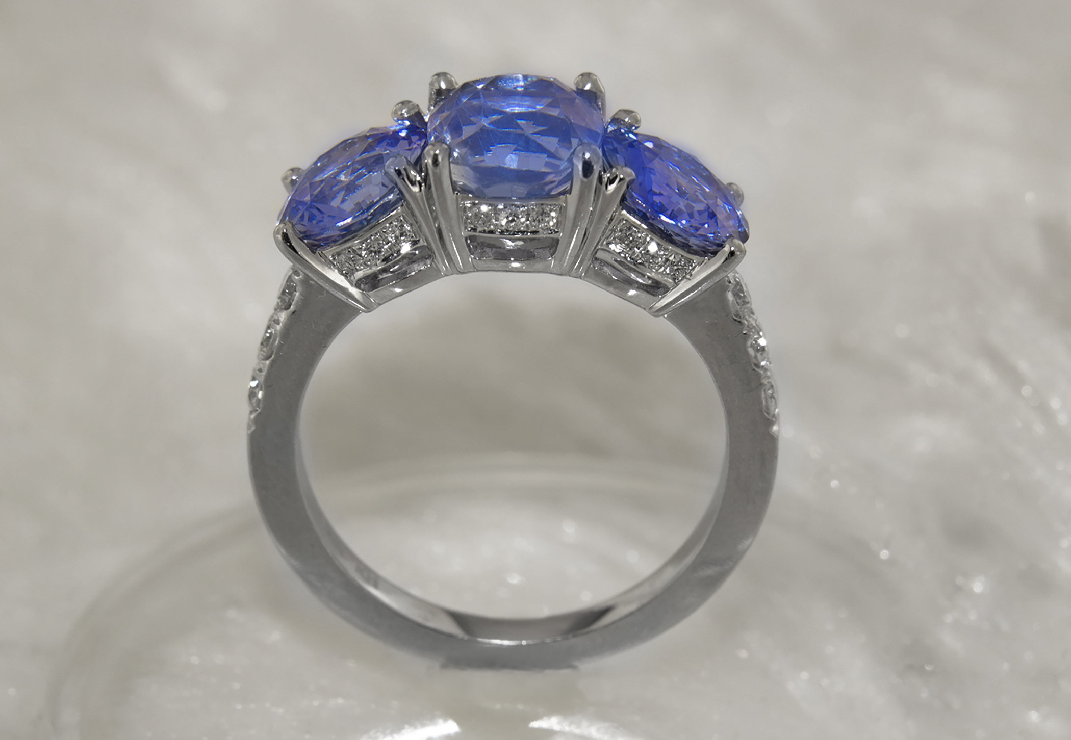 Sapphire Three Stone Ring 
