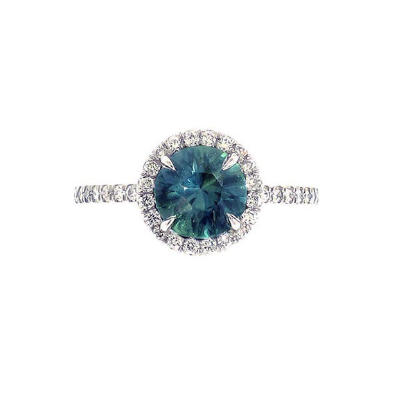 sapphire engagement ring blue green