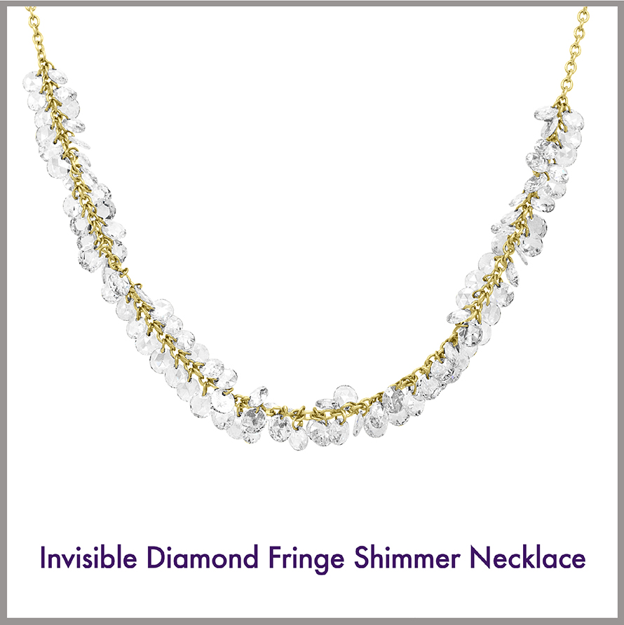Invisible Diamond Fringe Shimmer Necklace