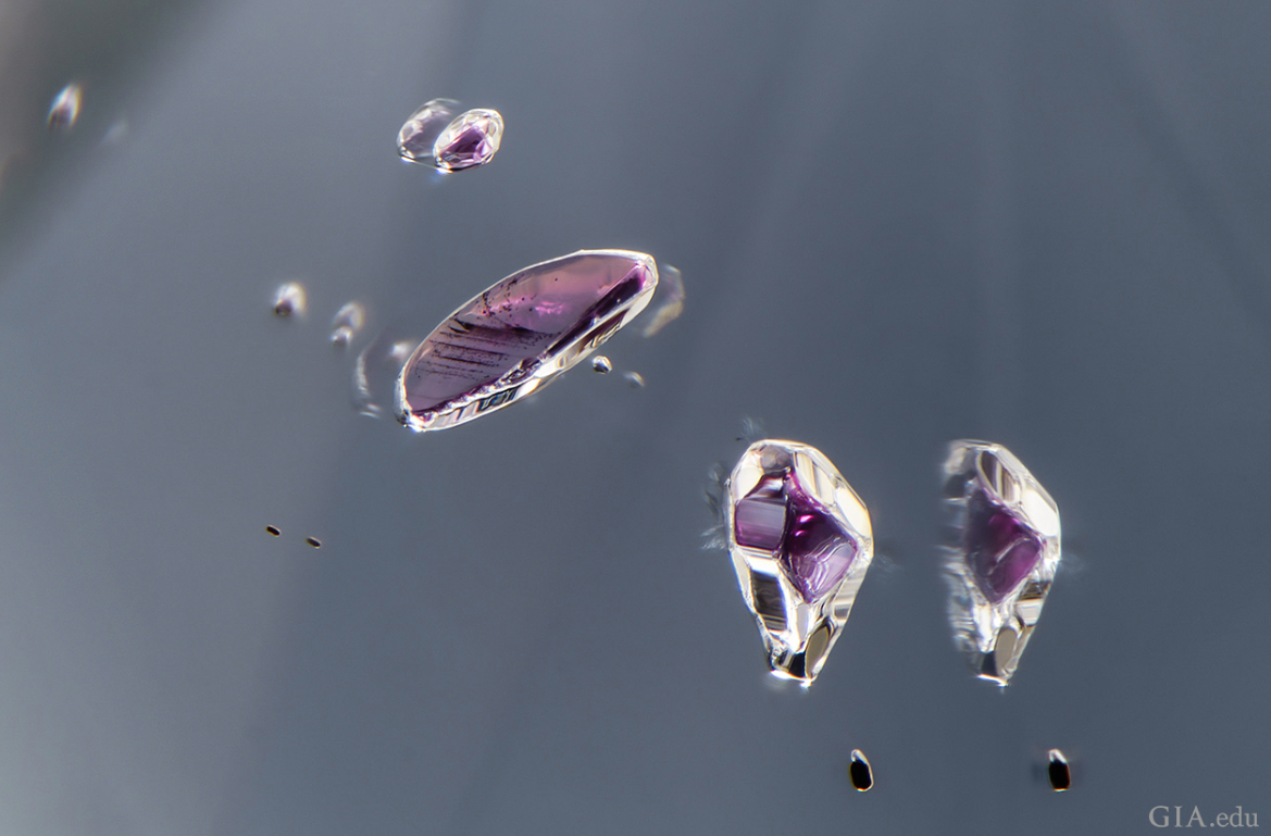 Garnet Inclusions in diamond