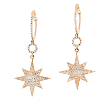 gold star earrings online
