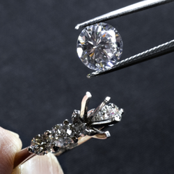 Jeweler Setting a Diamond