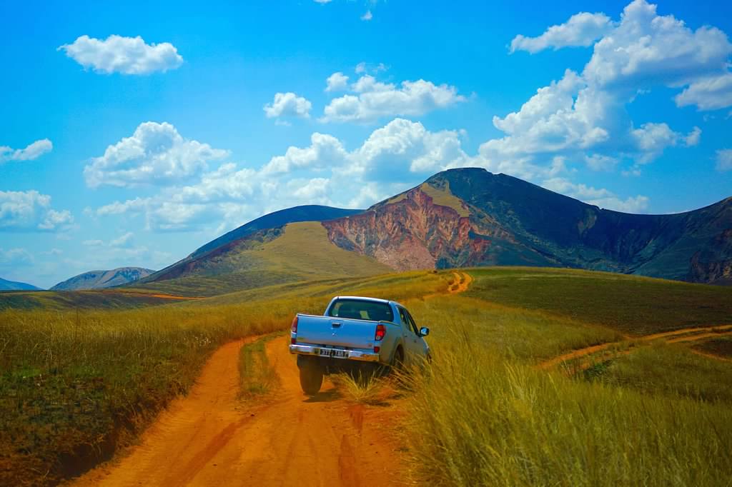 Truck in the road in Madagascar