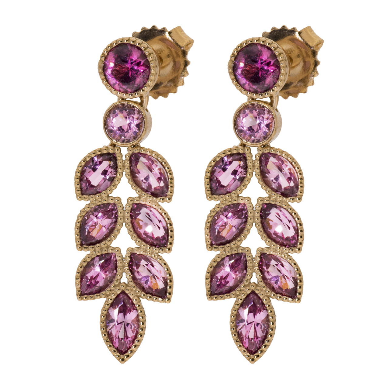 malaya garnet teardrop earrings
