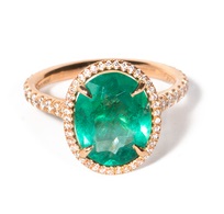 Emerald Engagement Ring oval