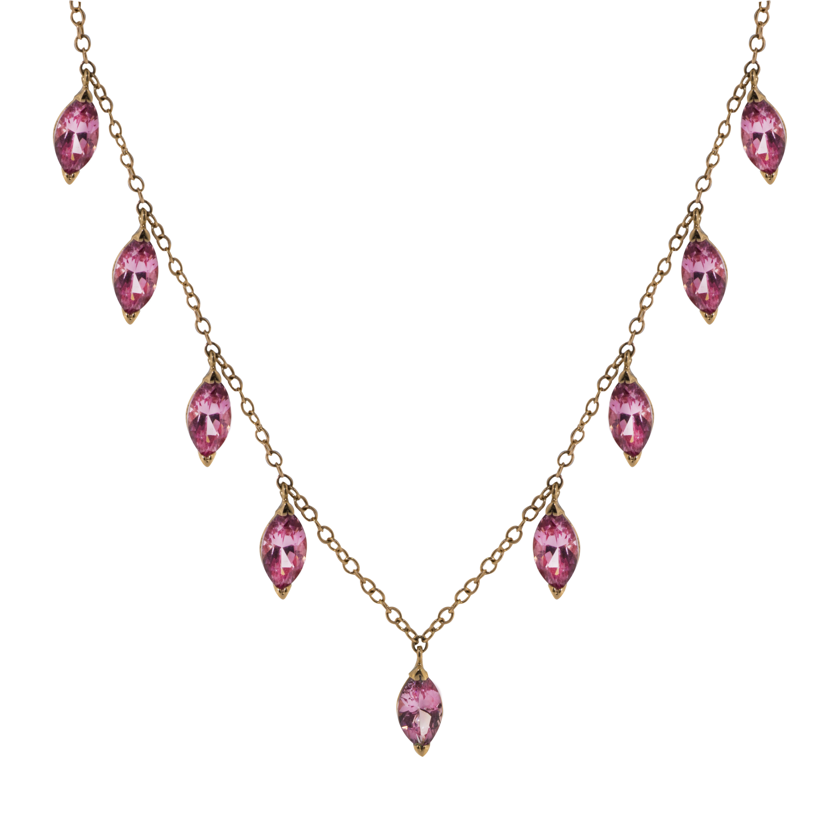 malaya garnet teardrop necklace 