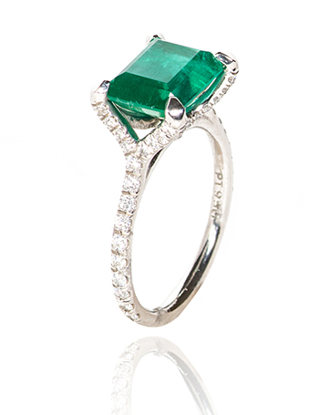 Emerald Engagement Ring